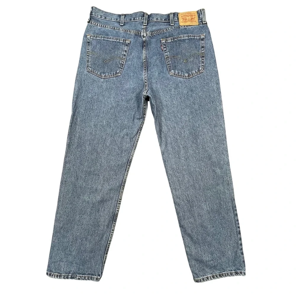 Levi's Blue 550 Relaxed Fit Tapered Leg Denim Jeans Mens 38x31
